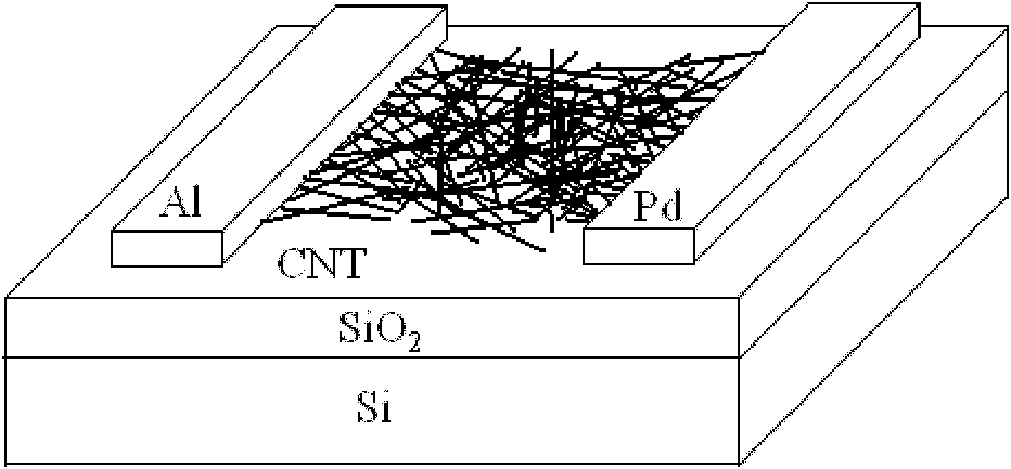 Preparation method of solar microbattery based on random mesh carbon nanotube film