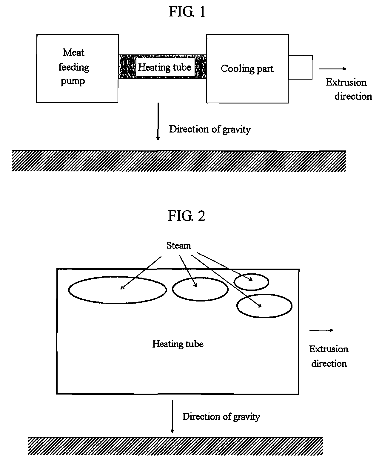 Process for production of protein-containing food employing continuous heating method by internal heating