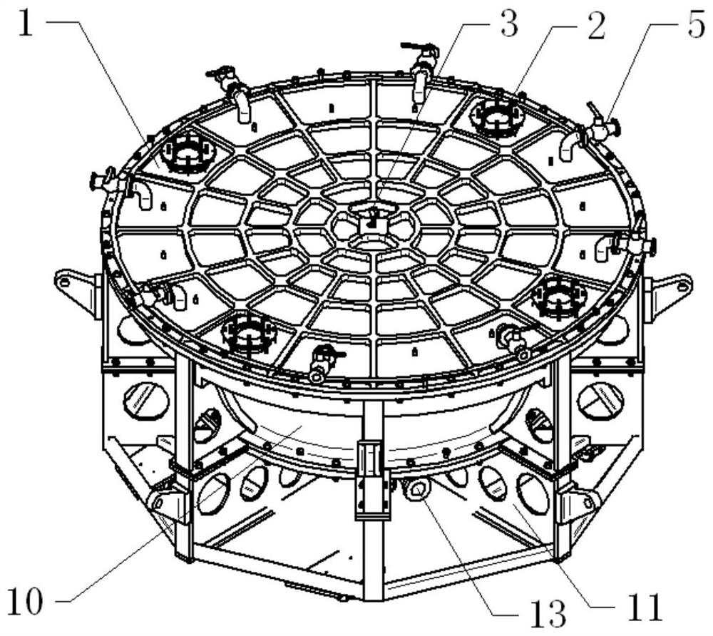 A returnable spaceship hood heat shield forming tool