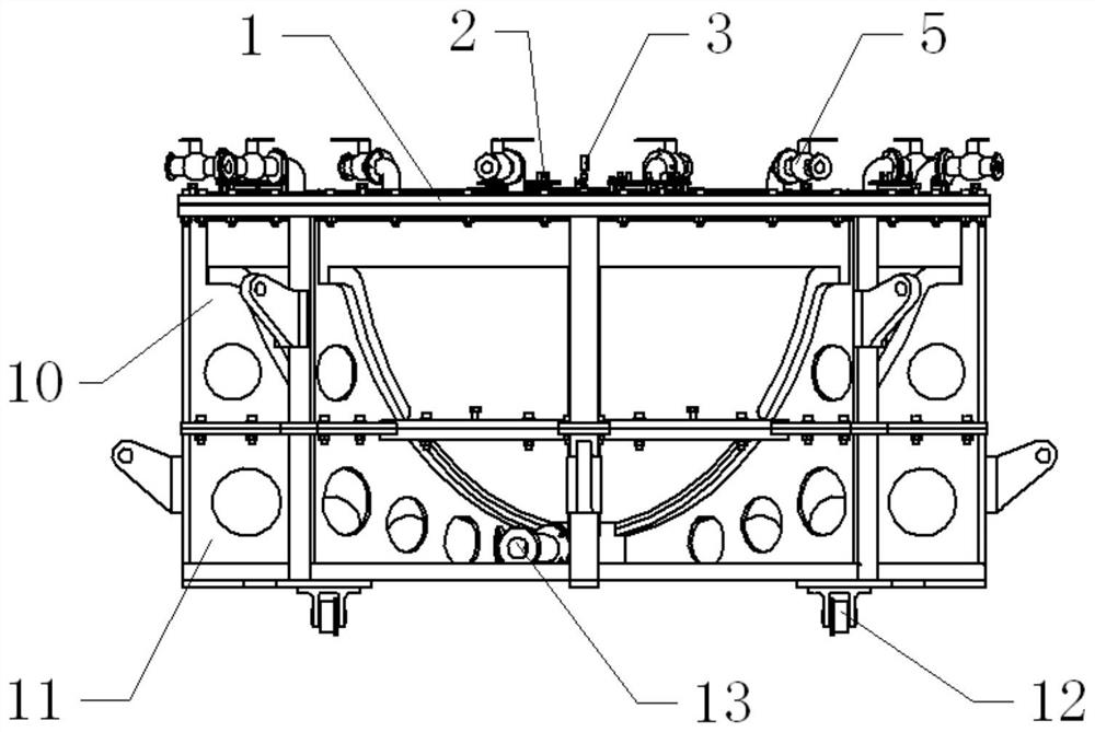 A returnable spaceship hood heat shield forming tool