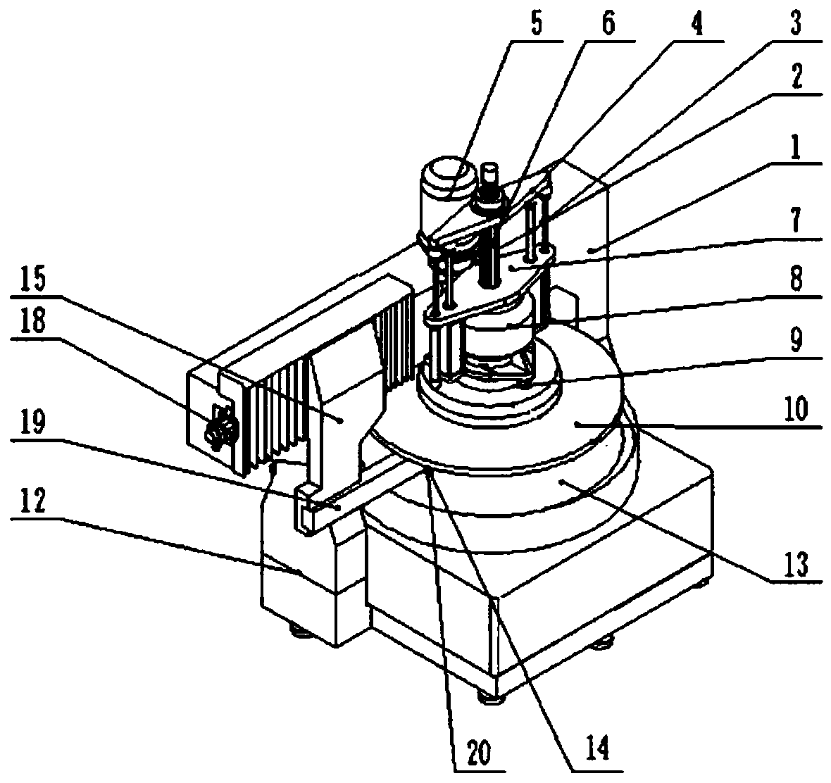 A high-precision balanced sapphire double-sided grinding machine