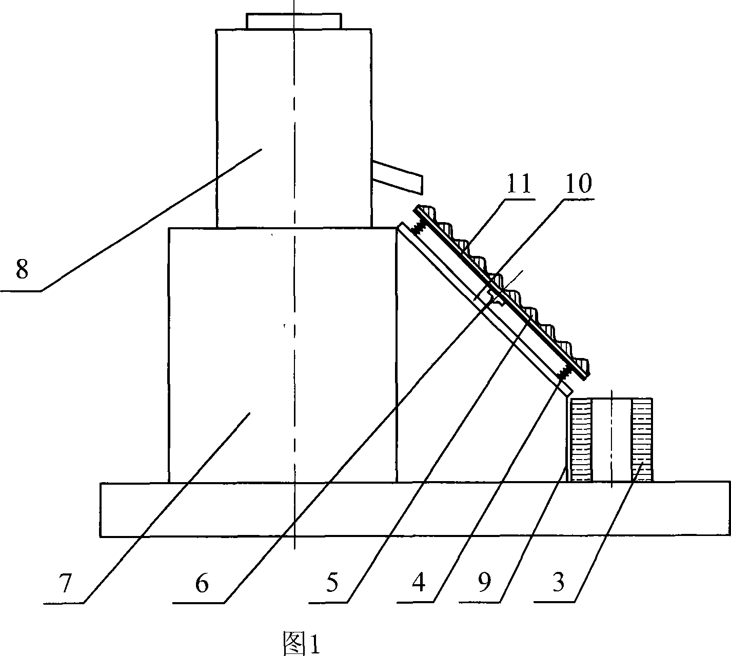 Wave type inclined plate vibration device for preparing semisolid state alloy and preparation method thereof