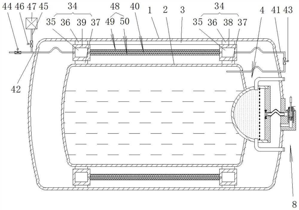 Ultralow-temperature liquefied gas pressure vessel for improving heat insulation effect