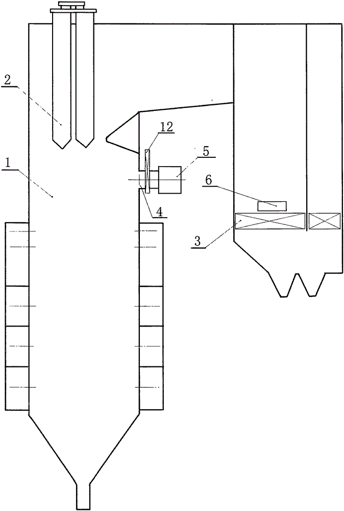 Jet flue gas recycling method for preventing spray opening burning loss of secondary reheating boiler