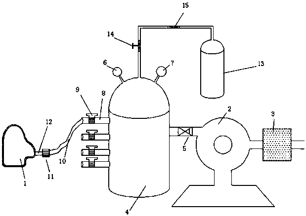 Filtering type long pipe air supplying respirator shared by multiple persons in travel