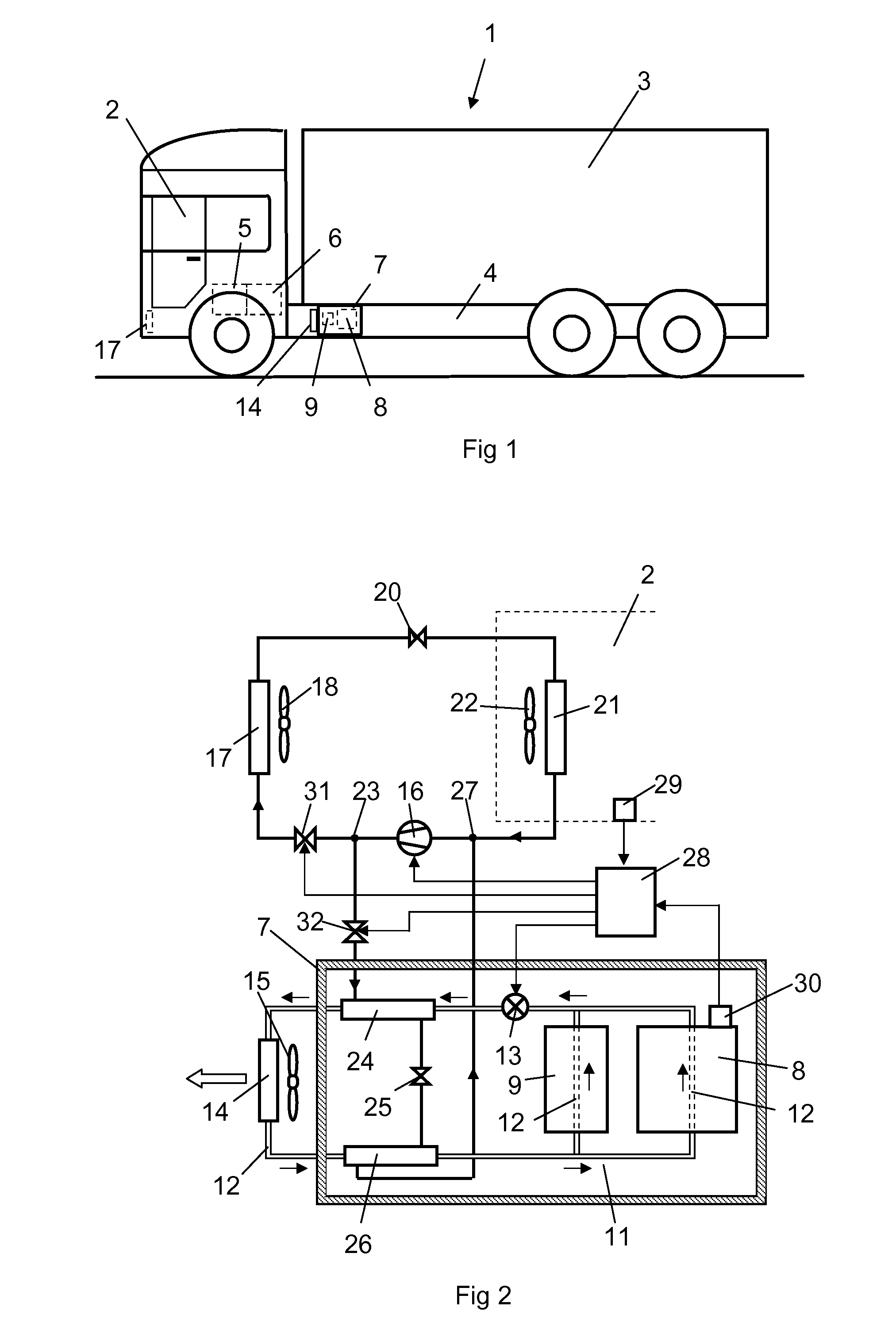 Arrangement for maintaining a desired operating temperature of a battery in a vehicle