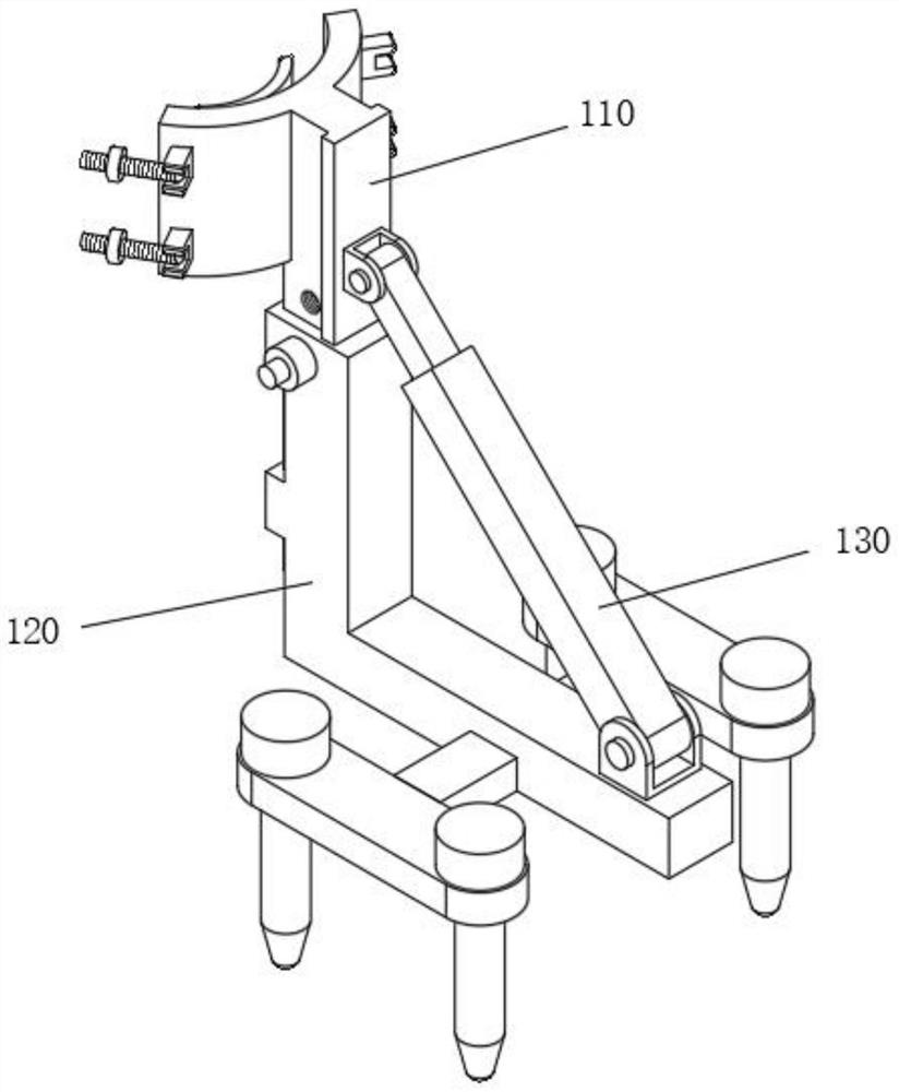 Arbor shaping device fixed based on triangular supporting rods