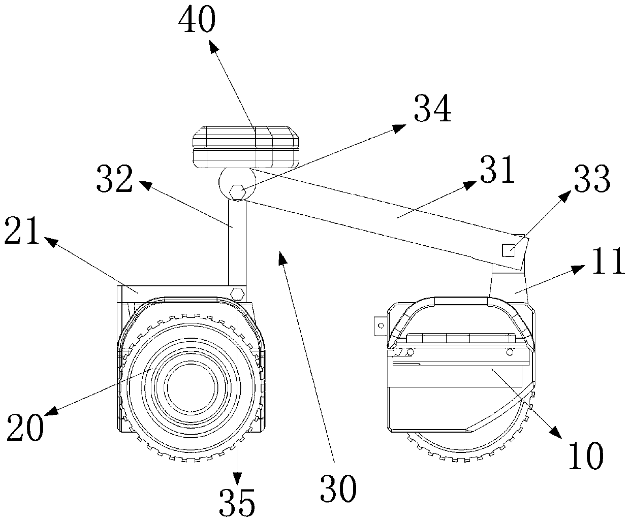 A scooter that adjusts the length of the body based on the angle adjustment of the stretching mechanism