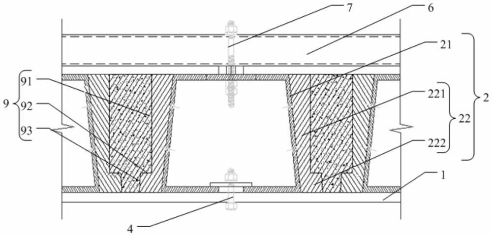 Forming mold and construction method for prefabricated hollowed-out concrete member