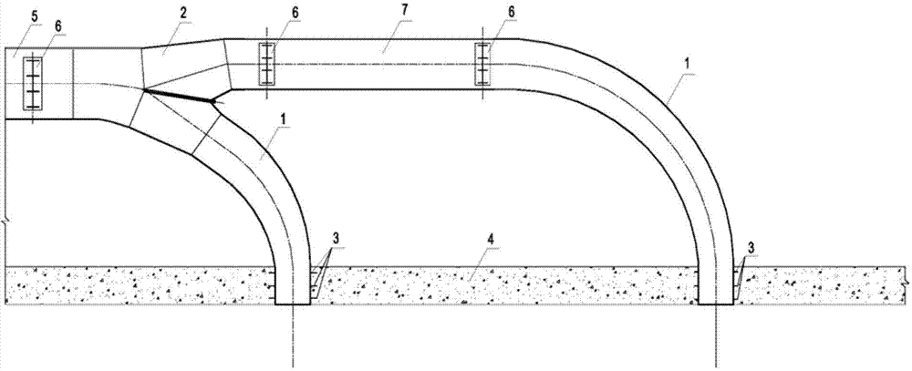 Fixing structure of water inlet pressure steel pipe of hydropower station