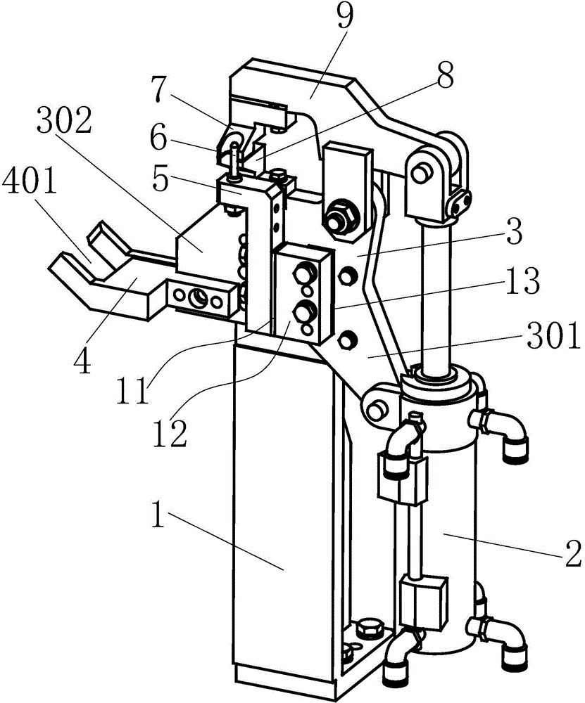 A jig for the lower right mounting bracket assembly of an ip body