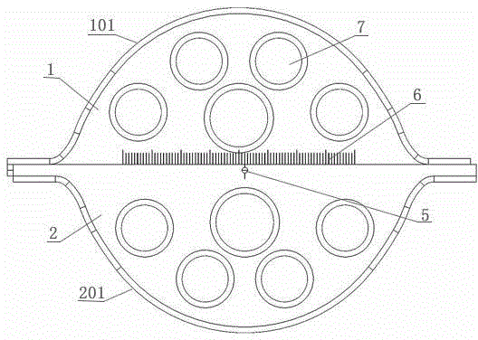 Online continuous roller hole pattern misplacement detection instrument and method