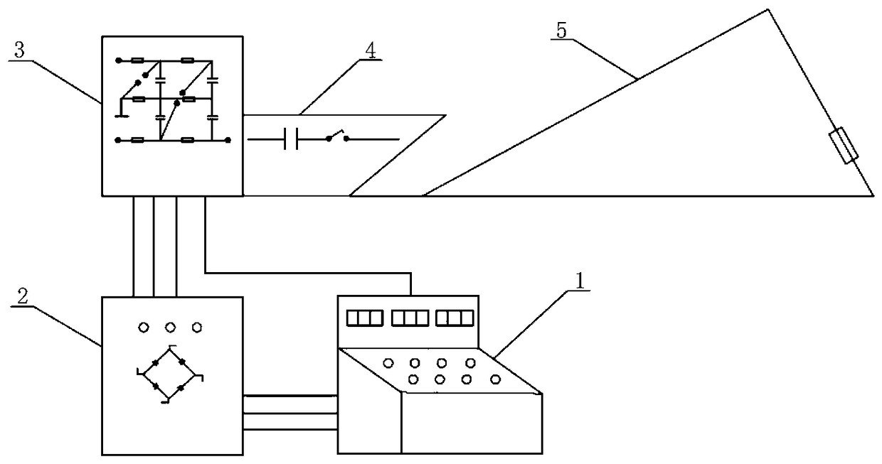 Simulation device for rapid-rising edge and broad-pulse strong-electric field environment