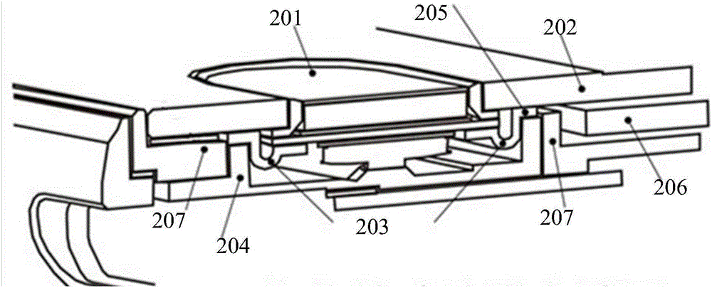 Key connecting device and mobile terminal