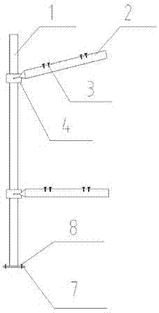 Construction site stair adjustable type border protective device