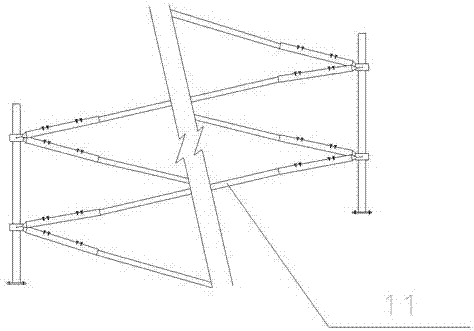 Construction site stair adjustable type border protective device