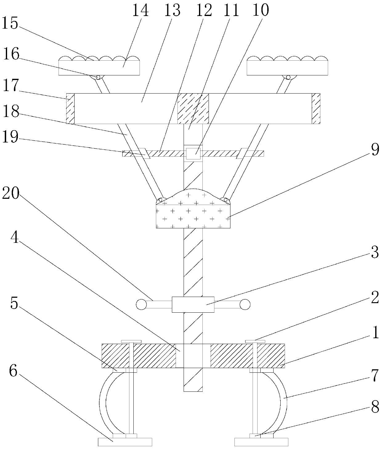 Supporting device of building structure