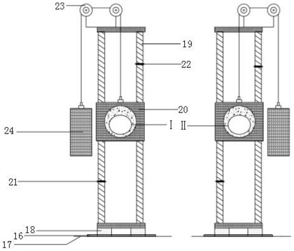 Model test device for the influence of double tunnel excavation on pile foundations that can realize multi-directional adjustment