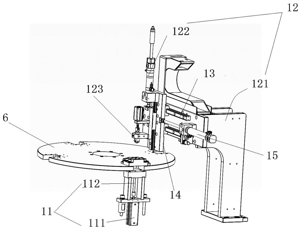 Water core material overturning and carrying device