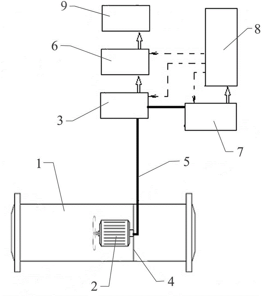 Self-powered flow detection apparatus