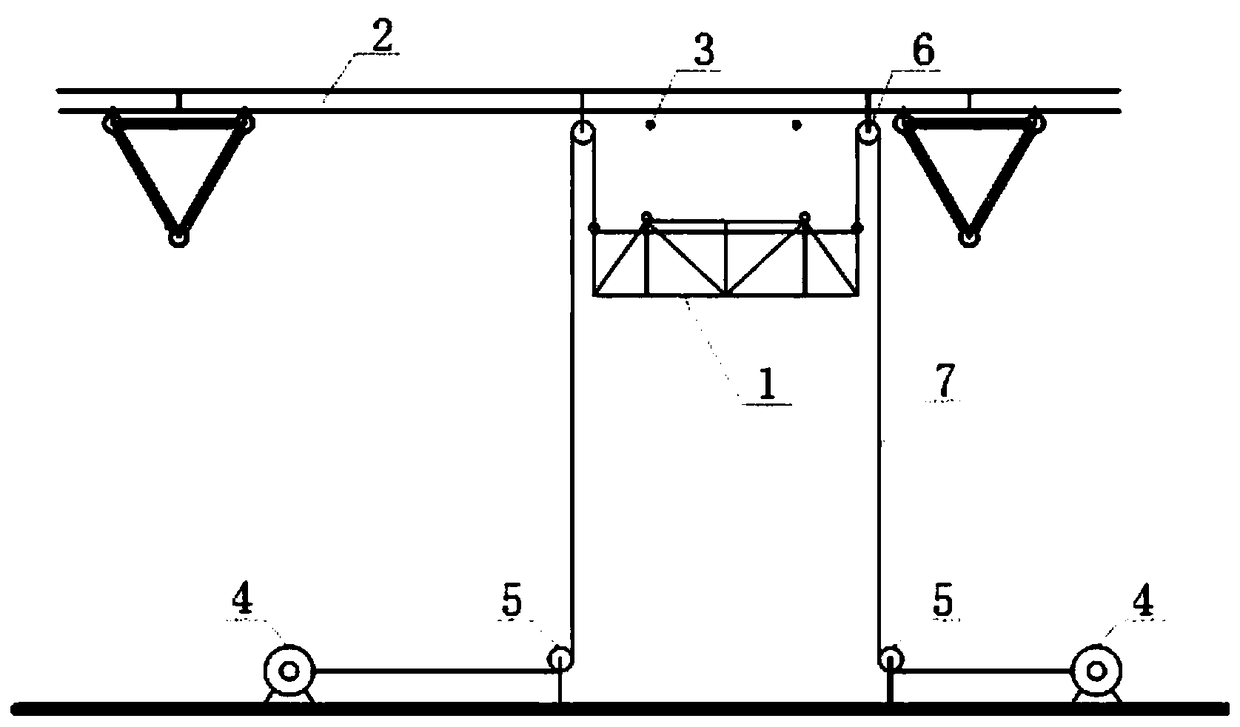 Suspended platform system for steel structure metal roof base plate installation