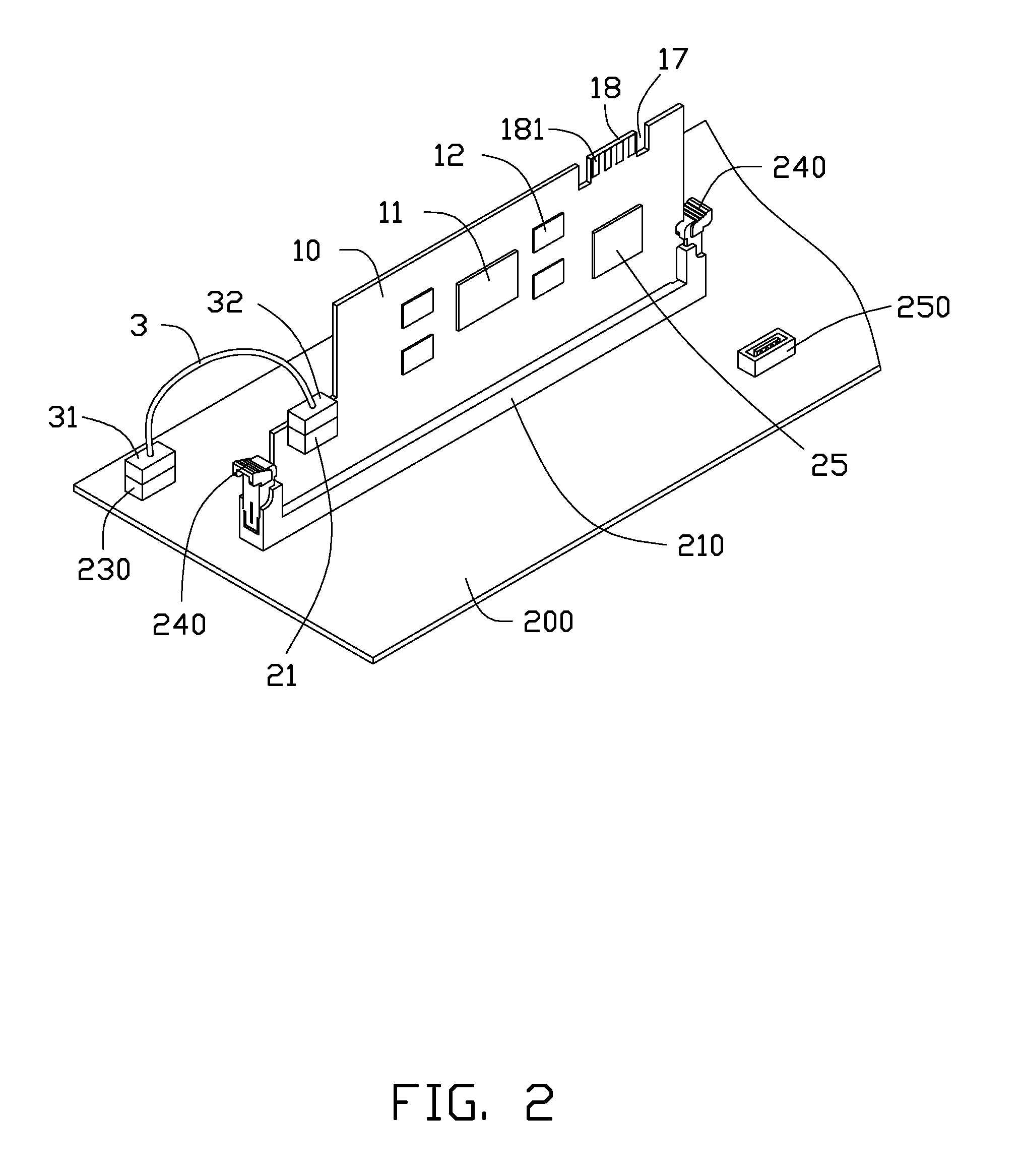 Motherboard assembly having serial advanced technology attachment dual in-line memory module