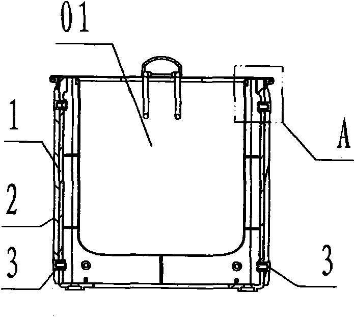 Household electric heating fryer with glass housing