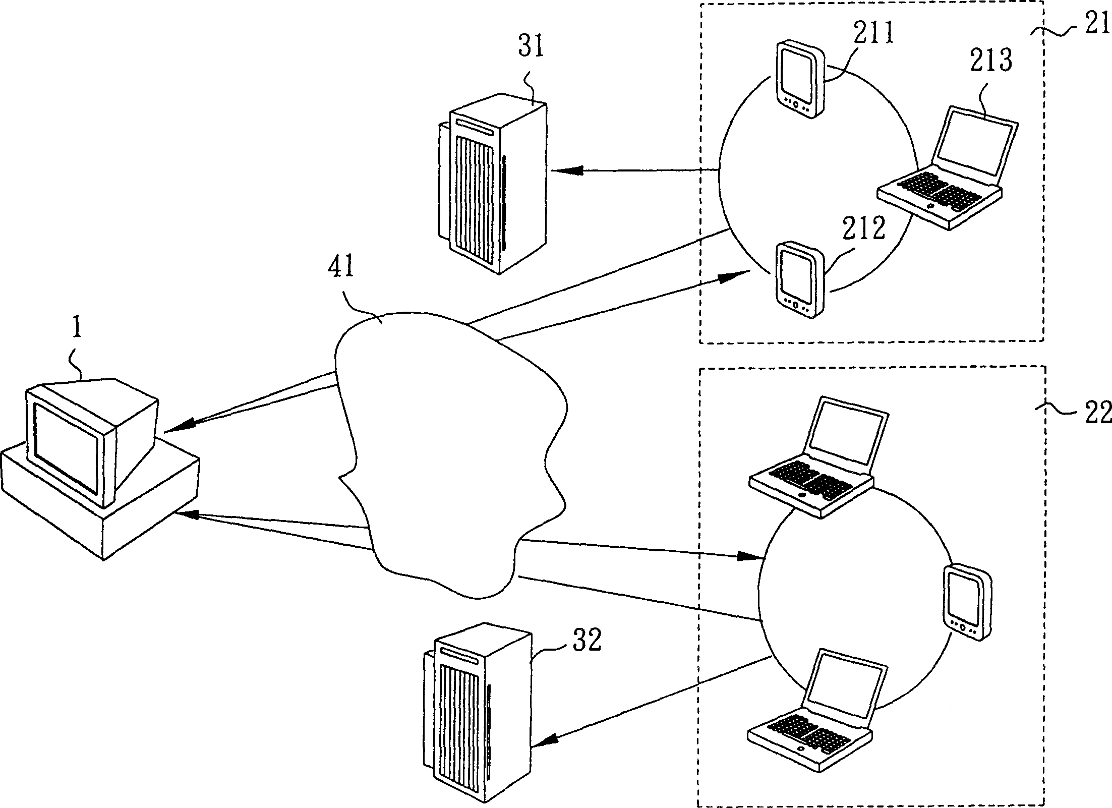 Topological detecting method for mobile IP system