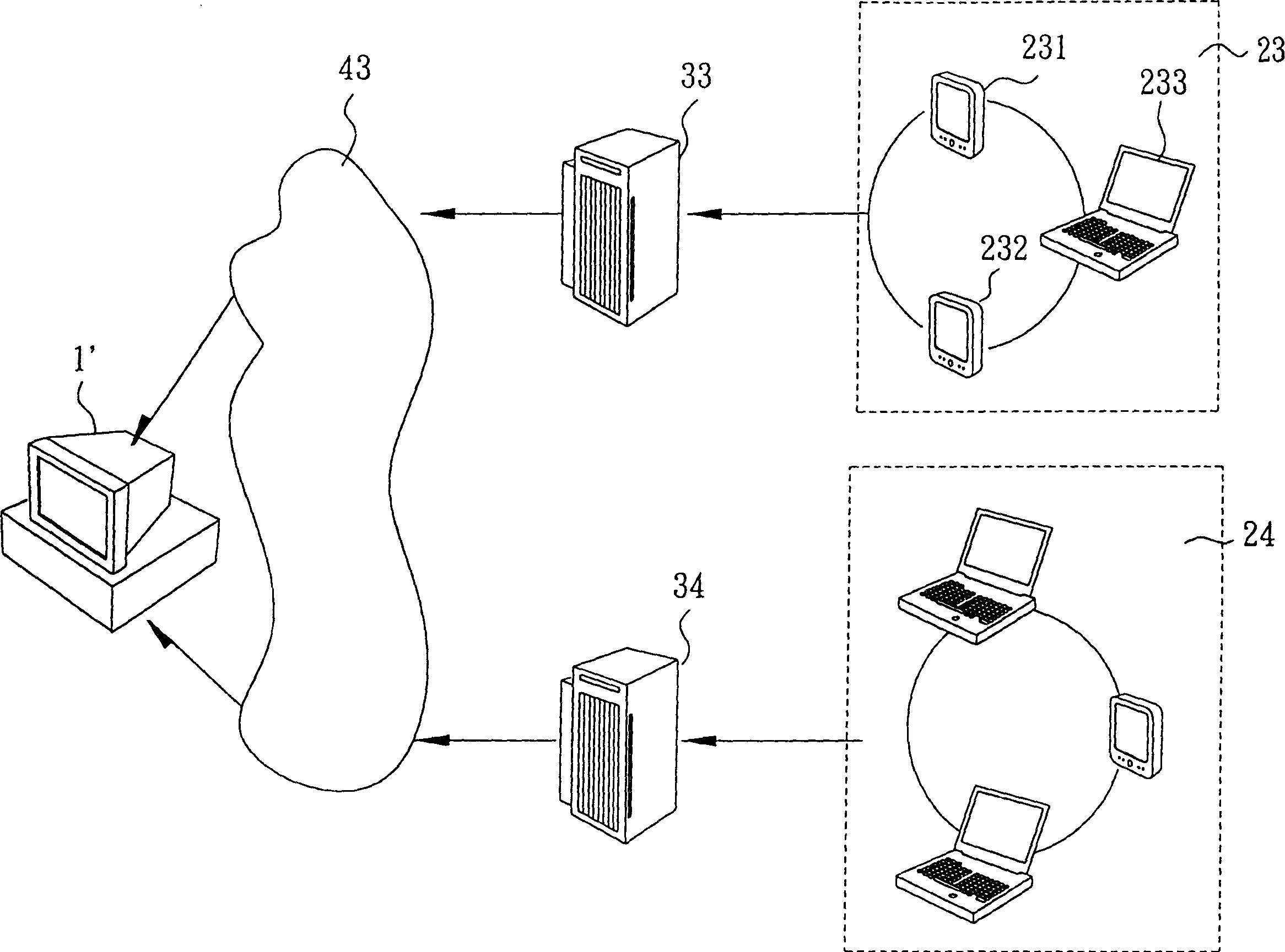 Topological detecting method for mobile IP system