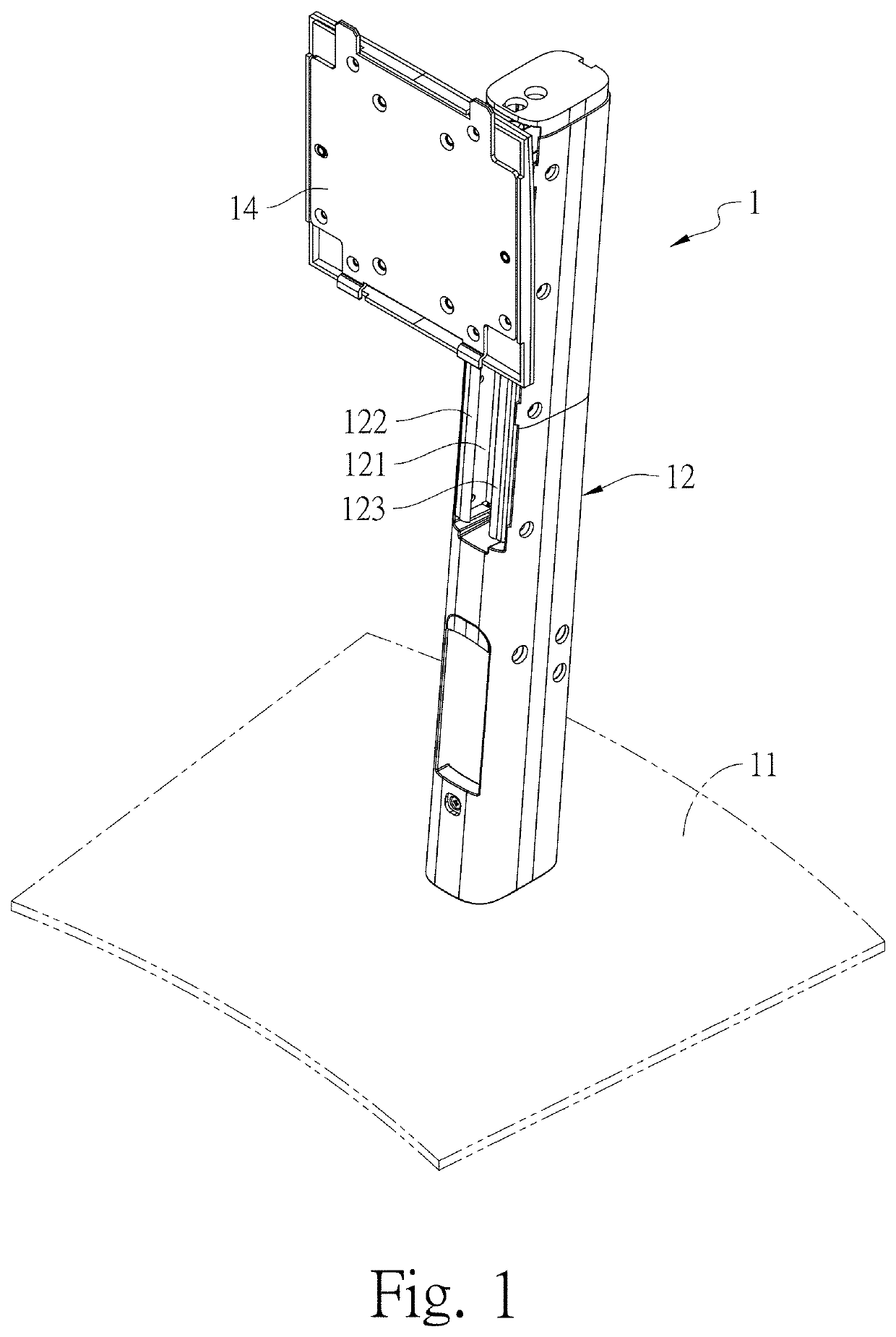 Elastic telescopic module and an elevating device using the same