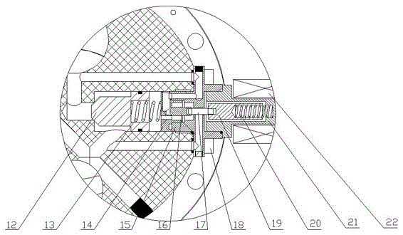 Water hydraulic axial plunger pump with pressure limiting overflow device and unloading device