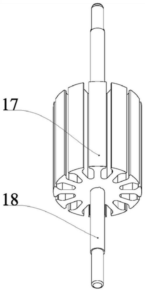 Vacuum pump motor output shaft installation device