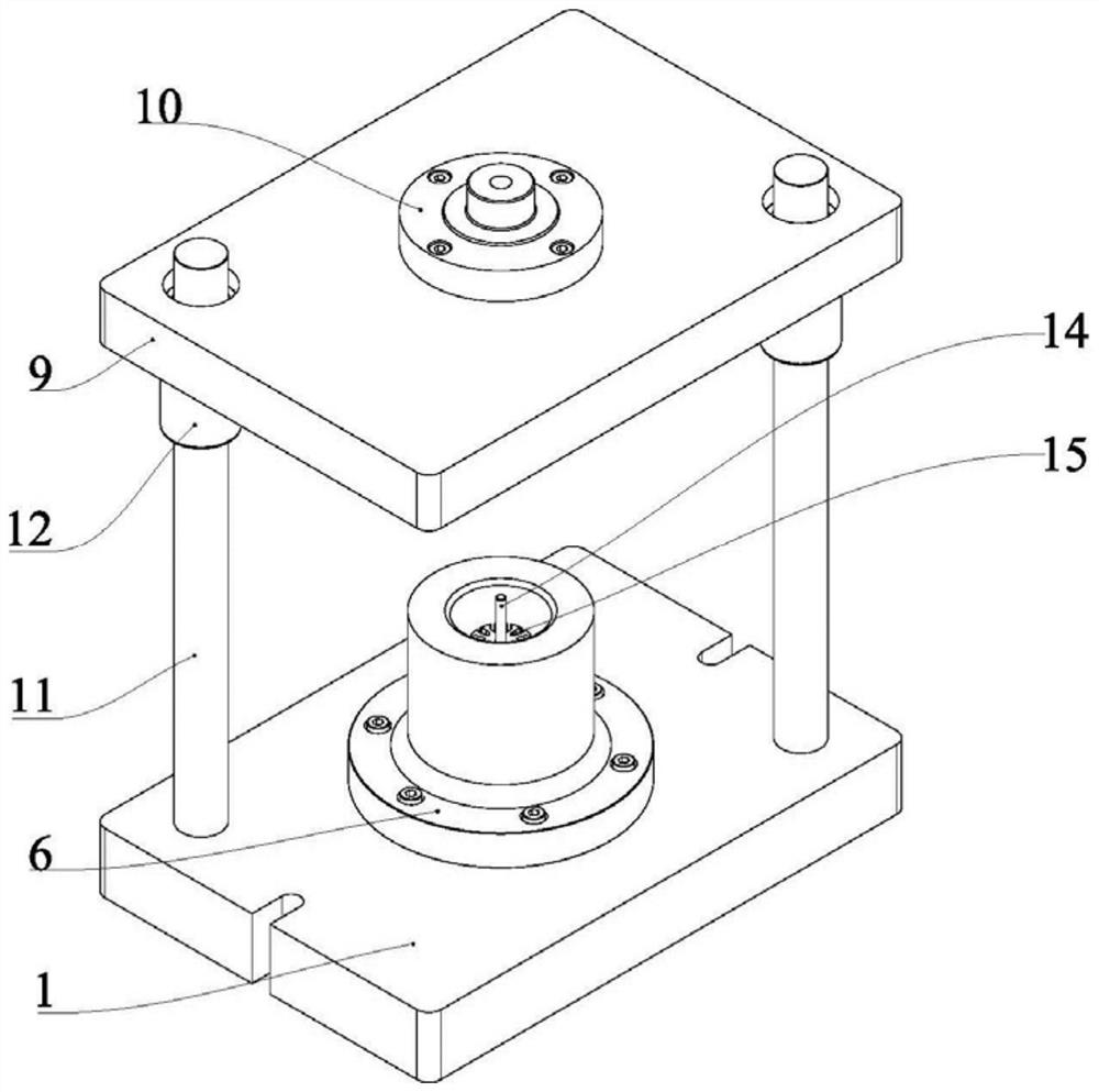 Vacuum pump motor output shaft installation device