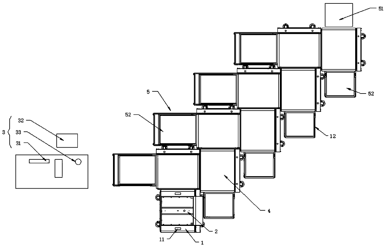 Rapid mail sorting device and sorting method thereof