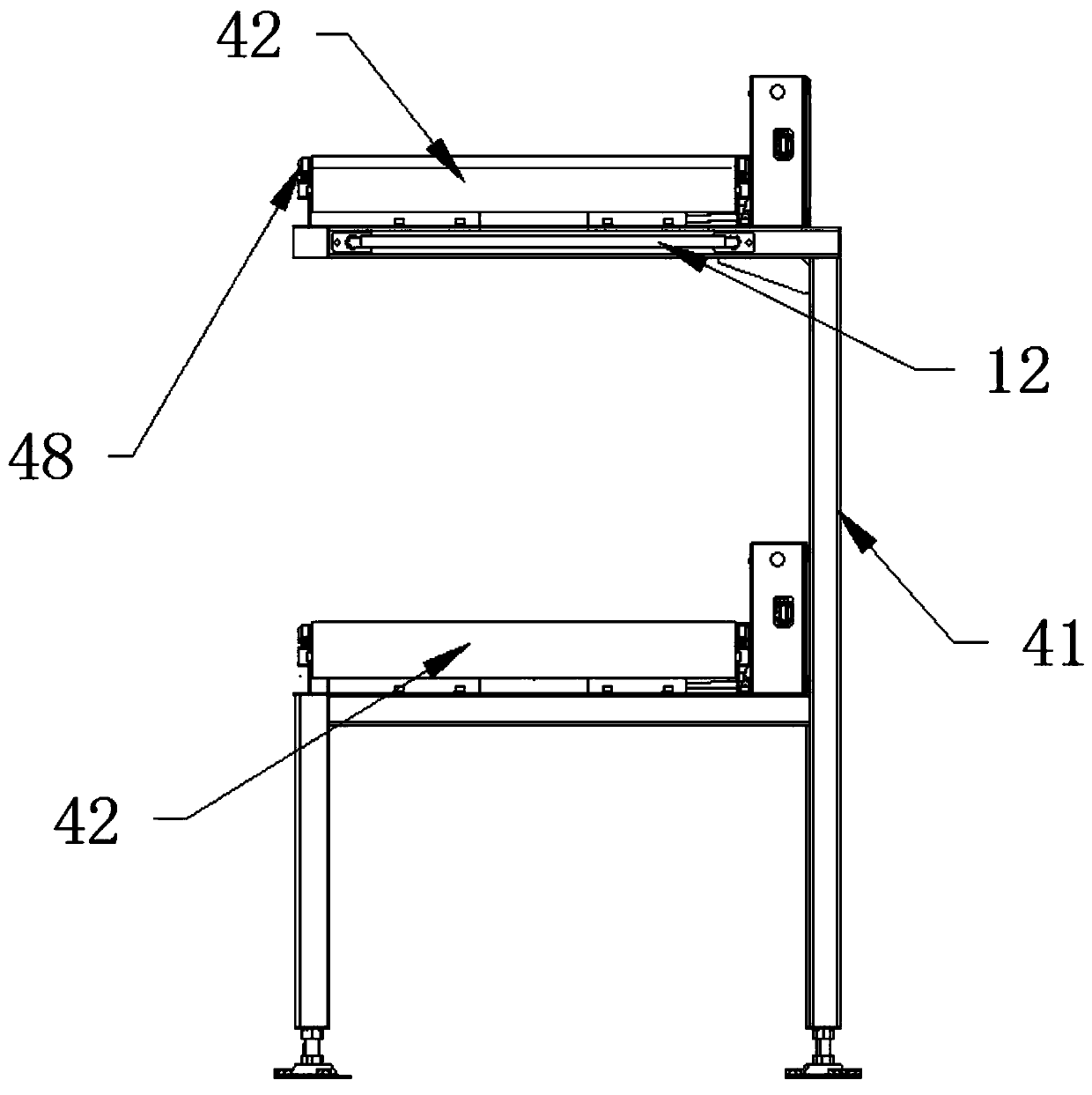 Rapid mail sorting device and sorting method thereof