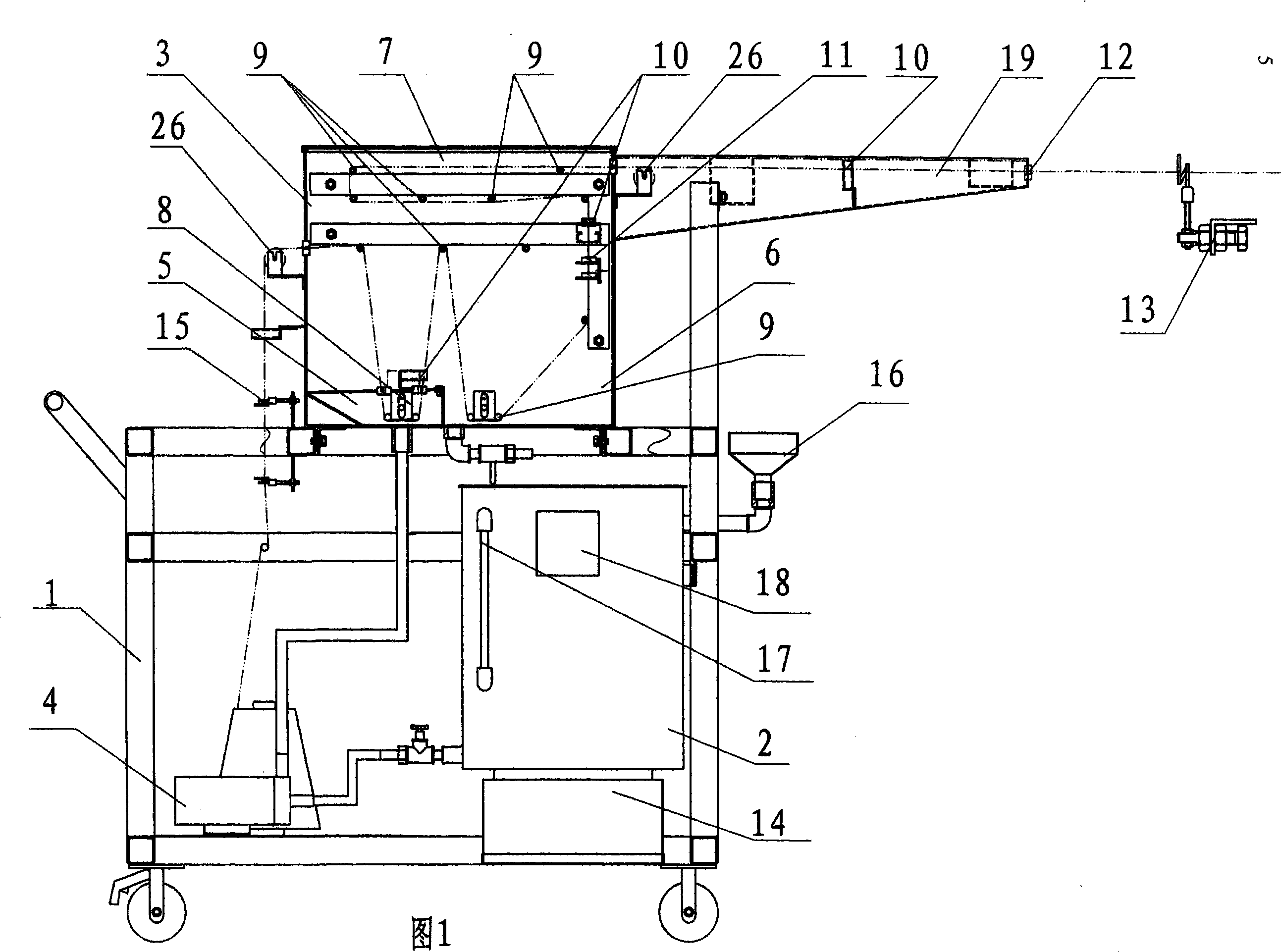 Linear fibre high-speed perfume adding machine