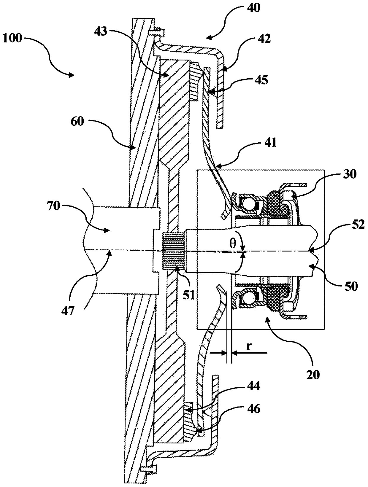 Self-aligning clutch release bearing