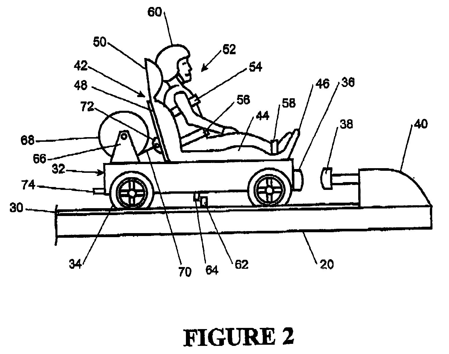 Apparatus for an amusement ride and fall