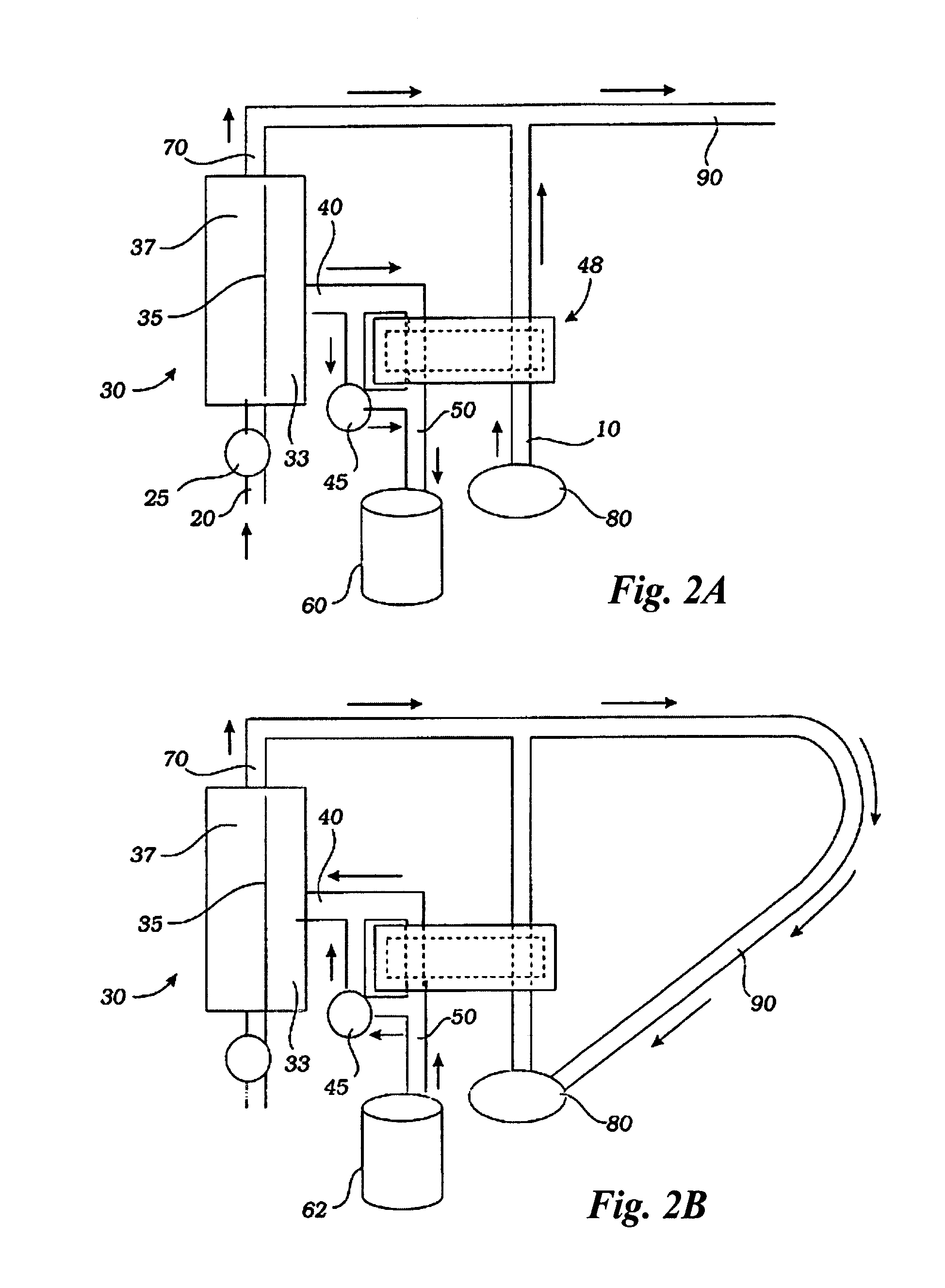 Fluid circuits, systems, and processes for extracorporeal blood processing