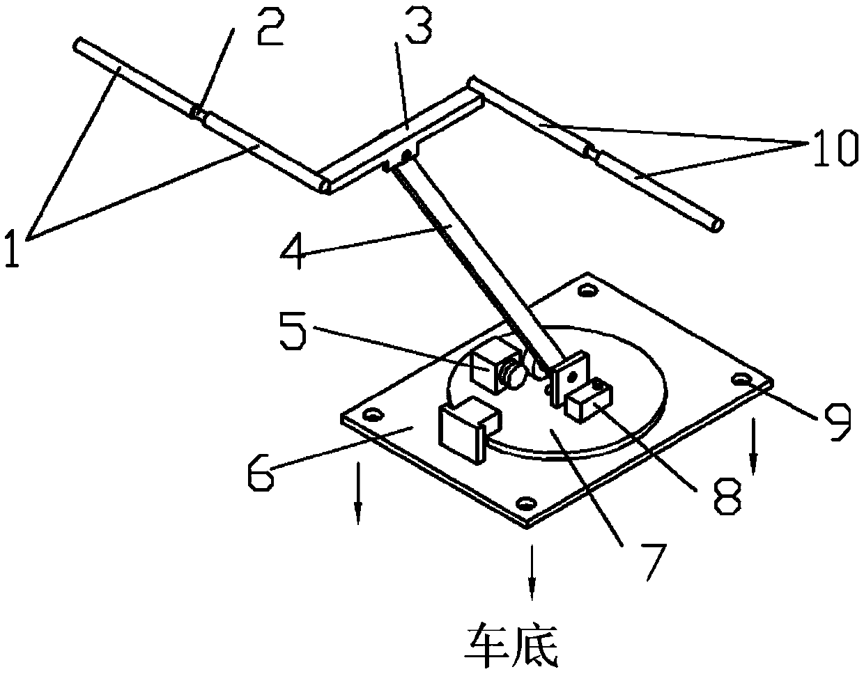 Charging device for electric automobile during driving process