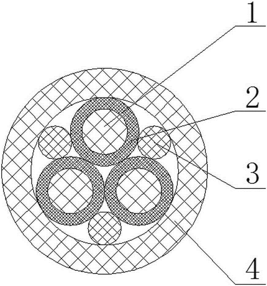 Multi-core flexible cable for power grid energy storage systems