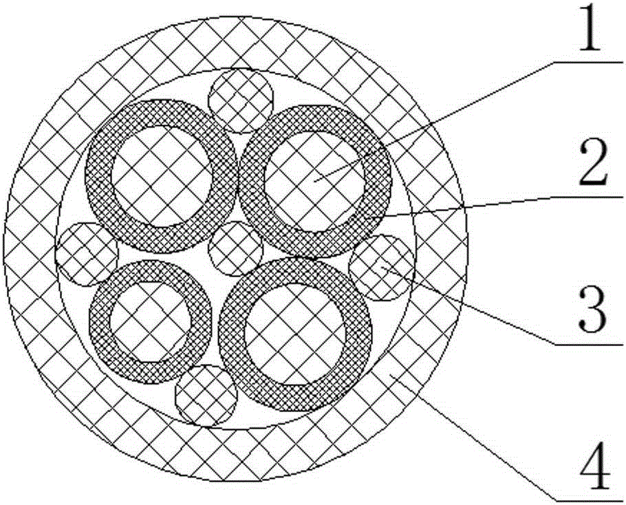 Multi-core flexible cable for power grid energy storage systems