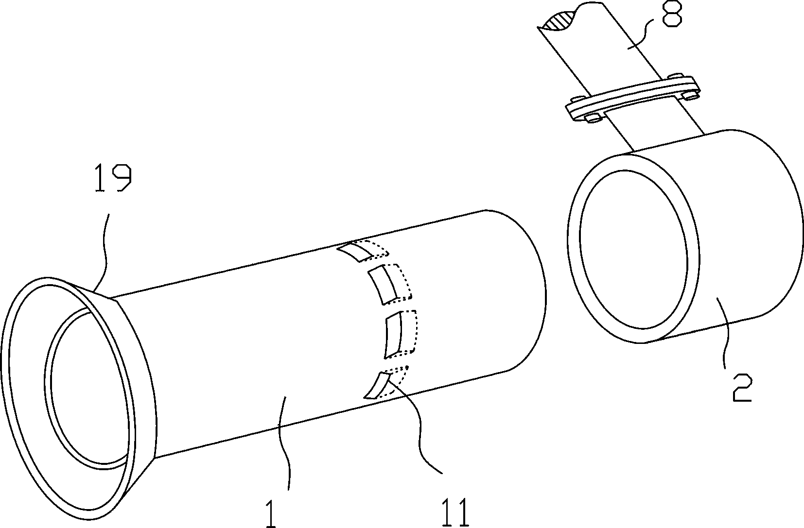 Gas-water dual-use filling material plug flow device