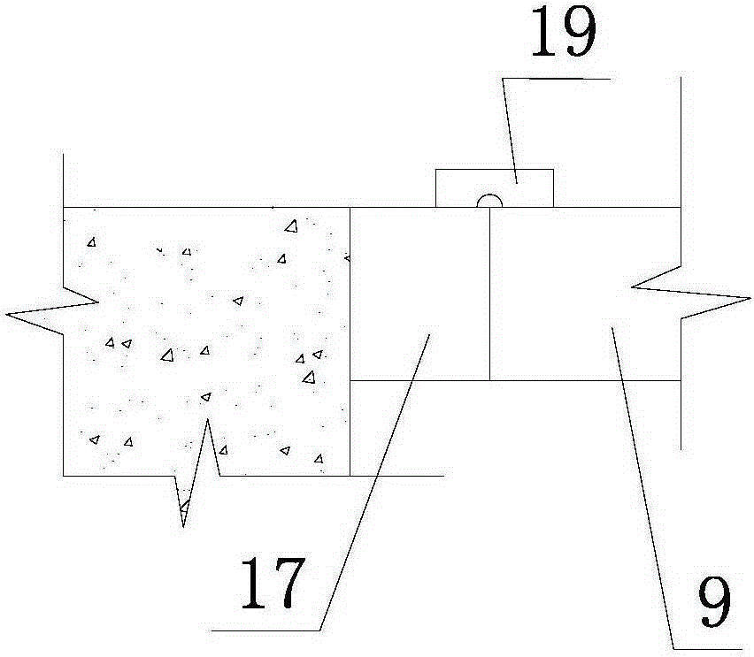 Construction device and construction method of steel beam connected platform