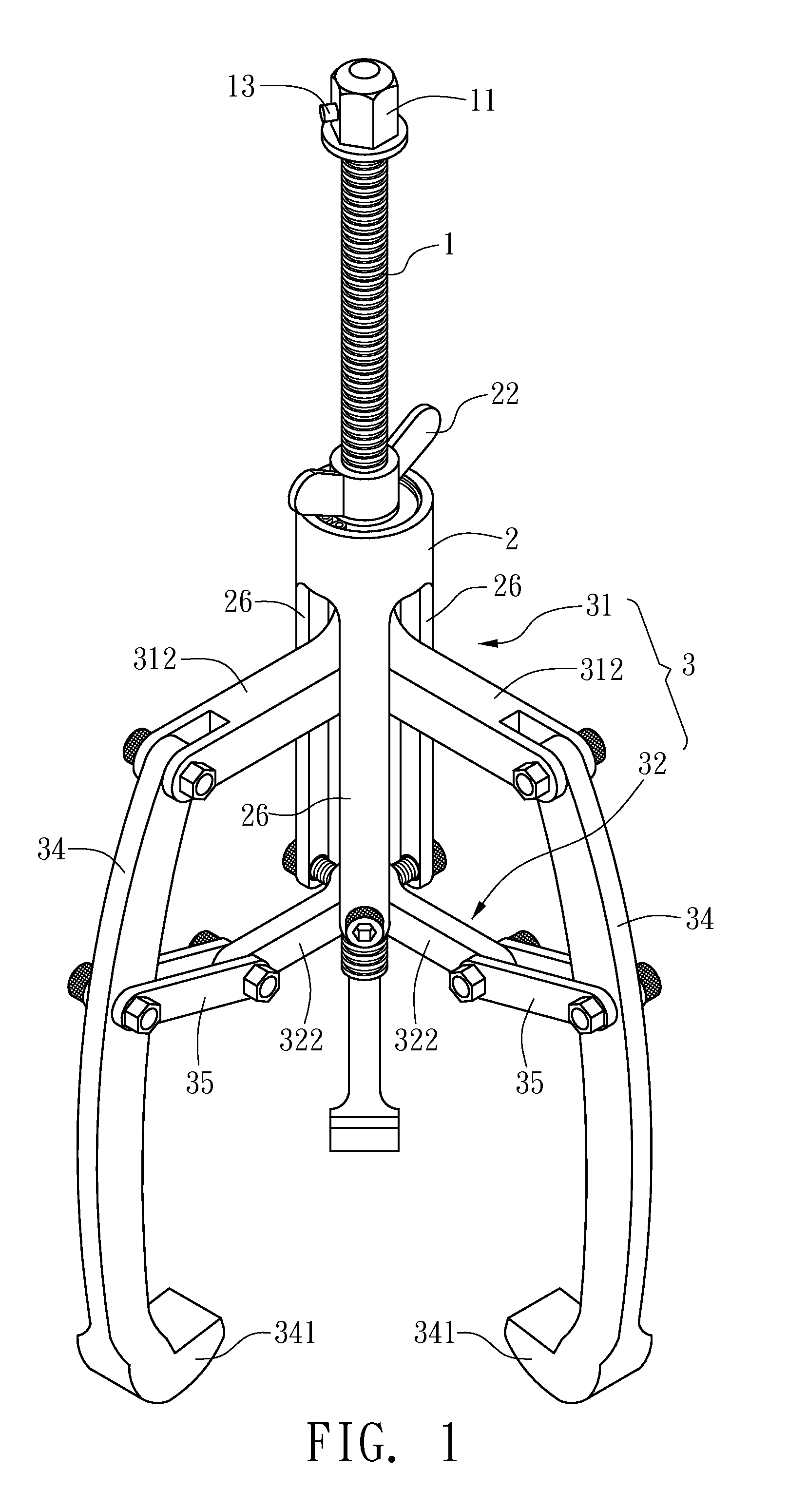 Structure of the Driving Axis of a Puller