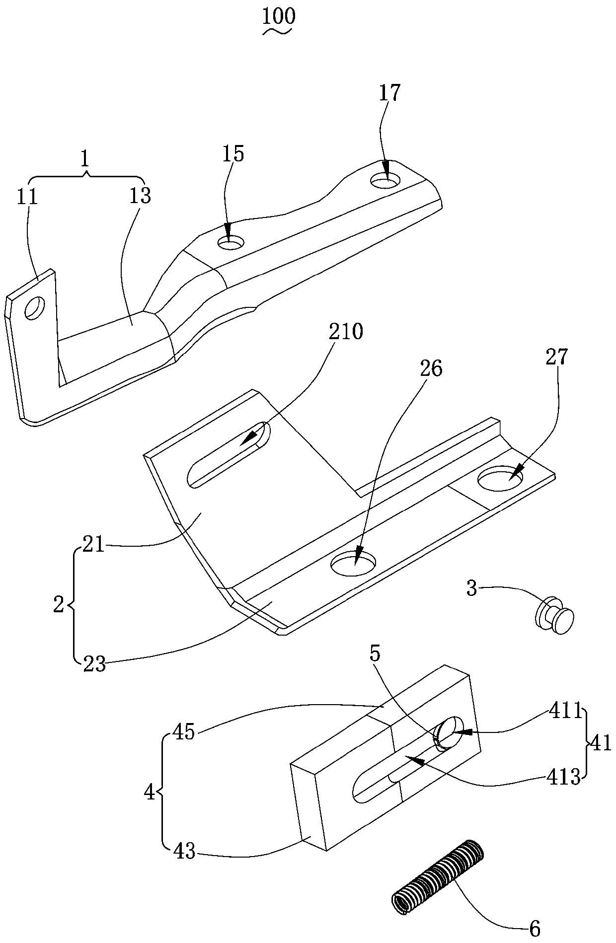 Novel hinge structure and automotive using same