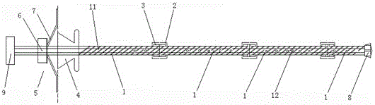 Grouting reinforcing large-deformation anchor bolt and method using grouting reinforcing large-deformation anchor bolt to reinforce rock body