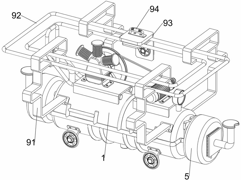 Belt air compressor with overheating prevention function