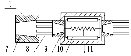 Novel direct-current partition cable convenient to clamp and fix