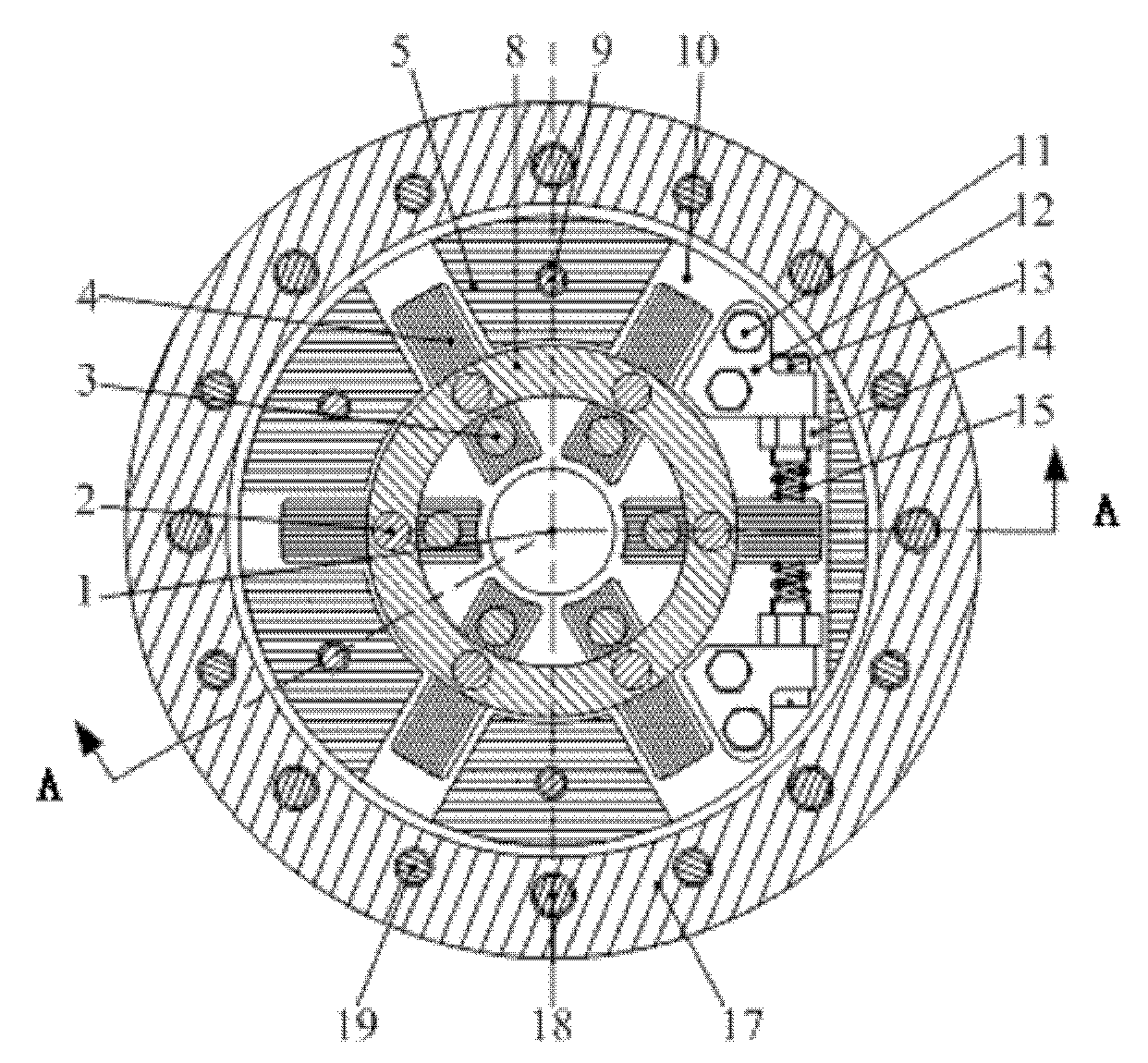 Radial protection bearing device for automatically eliminating radial clearance of rolling bearing inner ring
